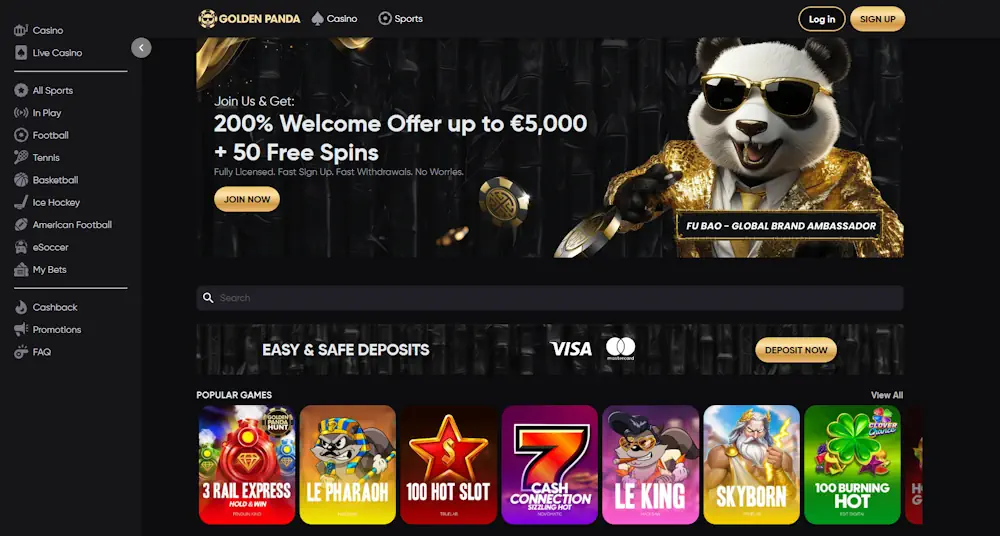 Golden Panda Casino Screenshot